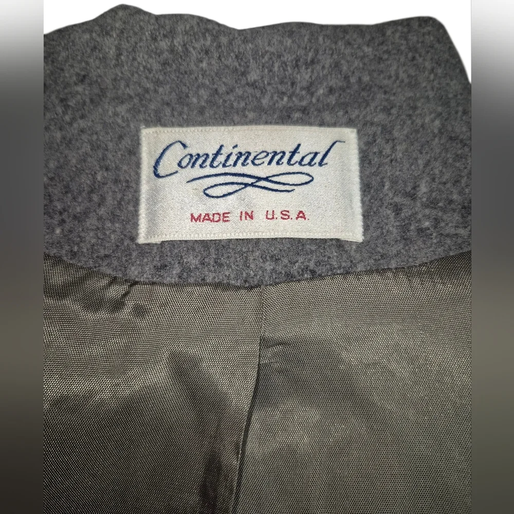 Vintage Women's Continental 100% Wool Trench Coat Jacket. Union Made In The USA. - Picture 8 of 11